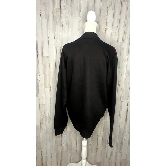 NWT‎ Chereskin Men's XL Red & Black Plaid 1/4 Zip Pullover Sweater - Picture 5 of 6